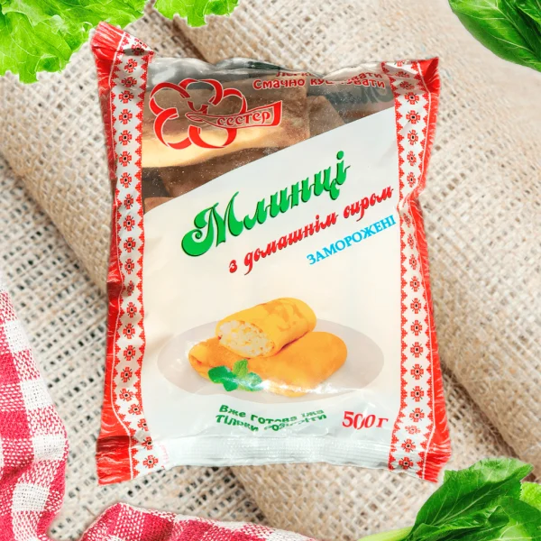 Млинці з солодким сиром з родзинками
